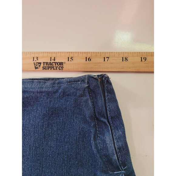 VTG Y2K Denim Maxi Jean Skirt 12 Boho Grunge 2000s Embroidered Western Prairie - Picture 3 of 16